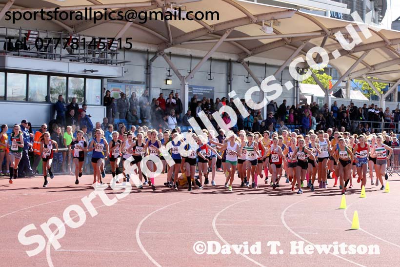 Girls under-15s  Northern 3 Stage Road Relay, SportsCity, Manchester. Photo: David T. Hewitson/Sports for All Pics
